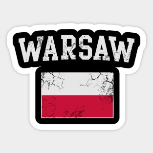 Warsaw Poland Flag Sticker